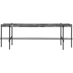 GUBI table basse structure noire TS CONSOLE 120 x 30 x H 40 cm (Gris E...