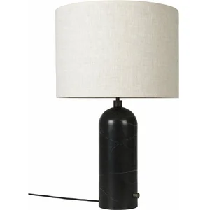 Lampe de table beige base noir marbre 65 cm Gravity - Gubi pas cher