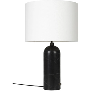 GUBI lampe de table GRAVITY LARGE (Noir - Marbre et Tissu blanc) pas cher
