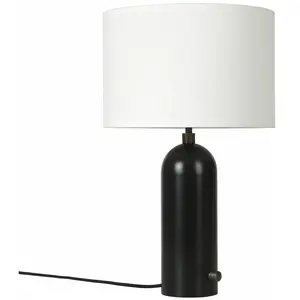 Lampe de table blanche base noire 49 cm Gravity - Gubi pas cher