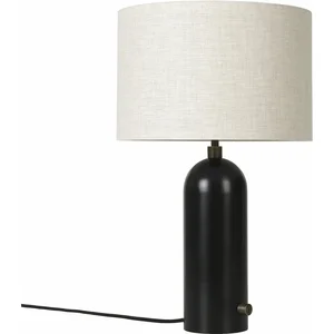 Lampe de table beige base noire 49 cm Gravity - Gubi pas cher