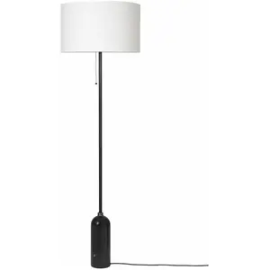 Lampadaire blanc base noir Gravity - Gubi