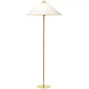 Comparateur de prix : GUBI 9602 lampadaire, laiton, avec abat-jour toile
