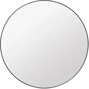 GUBI miroir mural WALL MIRROR Ø 110 cm (Noir - verre et métal)