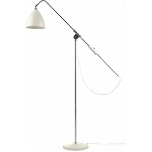 GUBI lampadaire BESTLITE BL4 (Blanc / Chromé - Métal)