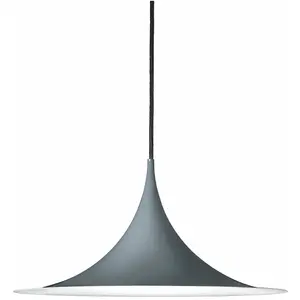 GUBI lampe à suspension SEMI Ø47 cm (Gris anthracite brillant - Métal)