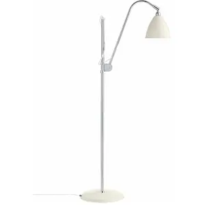 Lampadaire blanc base argenté en laiton 16 cm BL3 - GubiVendu parluminaire