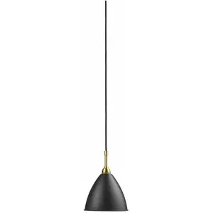 Suspension noire base dorée en laiton 16 cm BL9 - Gubi pas cher