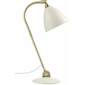 Robert Dudley Best Lampe de table en laiton crème base dorée 48 cm BL2 - Gubi