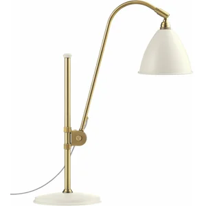 Lampe de table blanche base dorée en laiton BL1 - Gubi