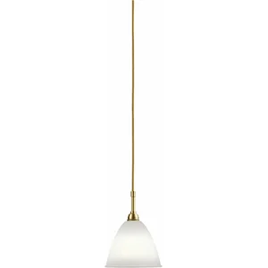Suspension crème base dorée en laiton 16 cm BL9 - Gubi pas cher