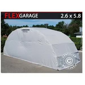 Garage pliant (Voiture), 2,6x5,8x2,1m, Gris Dancover Abris VoitureVendu parmanomano
