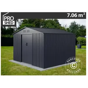 DANCOVER Abri de jardin 2,77x2,55x1,92m ProShed®, Anthracite pas cher