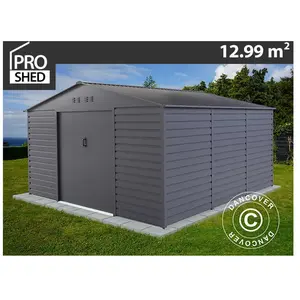 DANCOVER Abri de jardin 3,4x3,82x2,05m ProShed®, Anthracite pas cher