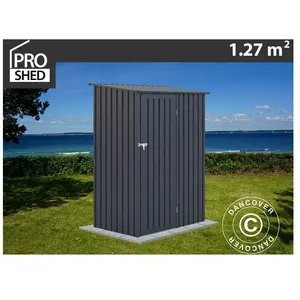 Dancover - Abri de jardin 1,43x0,89x1,86m ProShed®, Anthracite pas cher