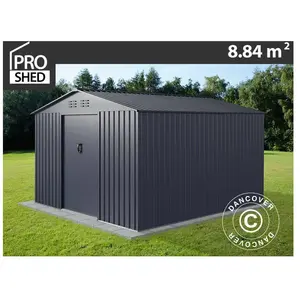 DANCOVER Abri de jardin 2,77x3,19x1,92m ProShed®, Anthracite pas cher