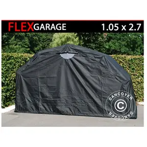 DANCOVER Garage pliant (Moto), 1,05x2,7x1,57m, Noir pas cher