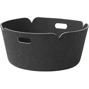 Panier de rangement rond recyclé anthracite Restore - Muuto pas cher