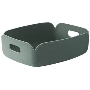 Comparateur de prix : Petit panier de rangement recyclé gris vert Restore Tray - Muuto