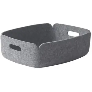 Comparateur de prix : Muuto - Panier de rangement bas Restore Gris S