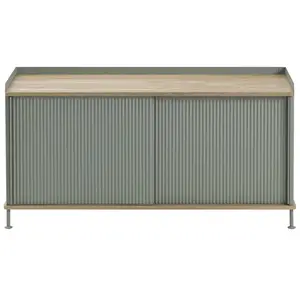 Buffet vert gris et chêne 124 cm Enfold - Muuto