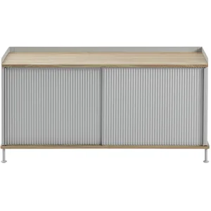 Buffet gris et chêne 124 cm Enfold - Muuto