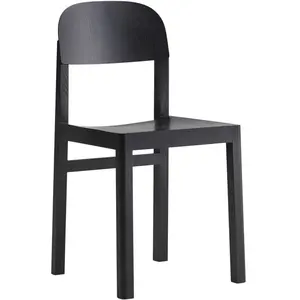 Muuto - Chaise Workshop - Noir - Chêne laqué - Designer Cecilie Manz pas cher