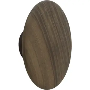 Comparateur de prix : Patère ronde en noyer naturel 17 cm The Dots - Muuto
