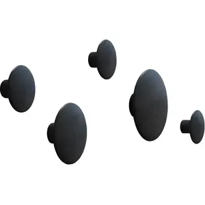 Comparateur de prix : Muuto - Patère The dots - Noir - Frêne peint - Designer Lars Tornoe