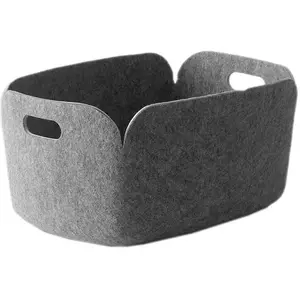 Panier de rangement recyclé gris Restore - Muuto pas cher