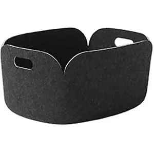Comparateur de prix : Muuto - Panier de rangement Restore Gris chiné - Noir M