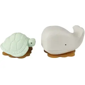 Hévéa - Coffret 2 jouets de bain caoutchouc naturel baleine et tortueVendu pargreenweez