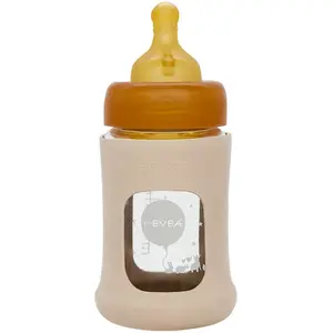 Comparateur de prix : HEVEA Hévéa - Biberon en verre avec housse de protection - Sand - 150 ml