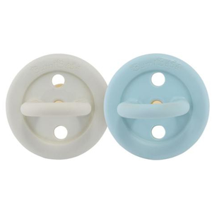 Heveaplanet Pack de 2 sucettes rondes BumiBébé 0-3 mois (Demin & Sage) pas cher