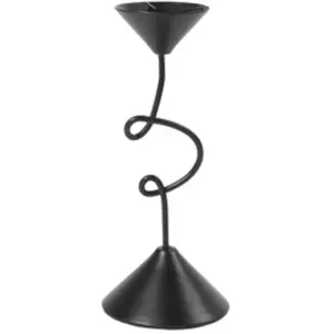 Broste Copenhagen - Bougeoir Selma Noir taille unique pas cher