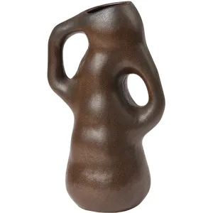 BROSTE COPENHAGEN - Vase Isolde - Marron - Grès pas cher