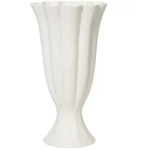 Comparateur de prix : BROSTE COPENHAGEN - Vase Heli - Blanc - Grès émaillé