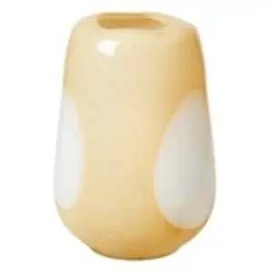 Comparateur de prix : Vase Ada Dot  - or/jaune molletonné - Ø18 x 26 cm Broste Copenhagen