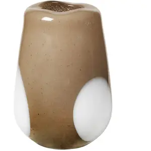 Comparateur de prix : Vase Ada Dot  - taupe / gris chaud - Ø18 x 26 cm Broste Copenhagen