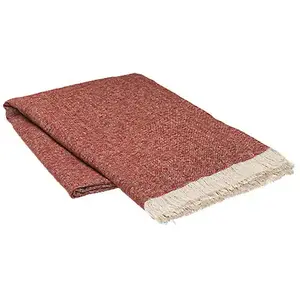 Broste Copenhagen Soren plaid coton marron - W130XL180CMVendu parliving-and-company