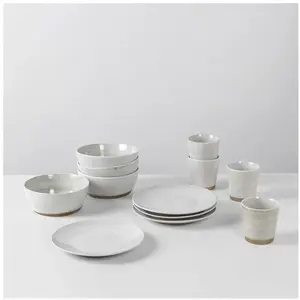Set de vaisselle pour quatre en grès émaillé sand Grod - Broste Copenh...