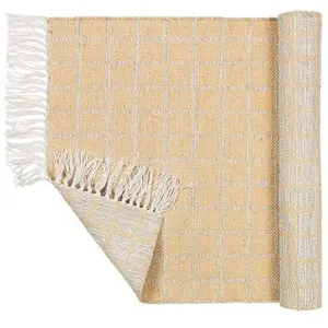 Broste Copenhagen Tapis Henny 70x140cm - gris clair / jauneVendu parliving-and-company
