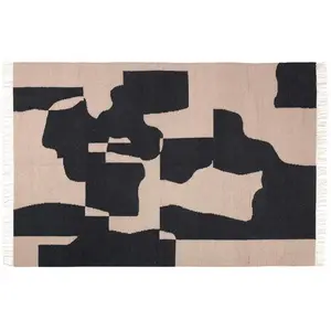 Broste Copenhagen Tapis Gertrud noir - 140x200cm