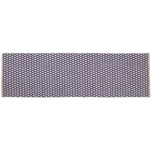 Broste Copenhagen Tapis Boris bleu - 60x200cm pas cher