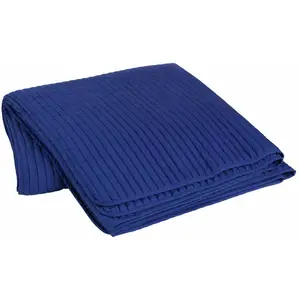 Broste Copenhagen Couvre-lit Sena bleu - 240x260cm pas cher