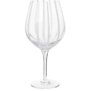 BROSTE COPENHAGEN - Verre à vin Stripe - Blanc - Verre soufflé bouche