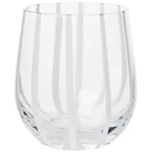 Comparateur de prix : BROSTE COPENHAGEN - Verre Stripe - Blanc - Verre soufflé bouche