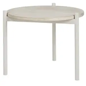 Table d'appoint ronde en frêne blanche Elaine - Broste CopenhagenVendu parliving-and-company
