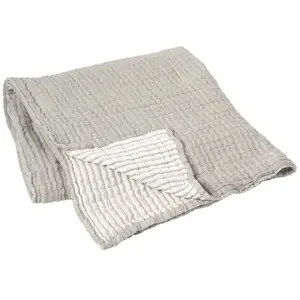 Broste Copenhagen Karri plaid sable - 50030245 pas cher