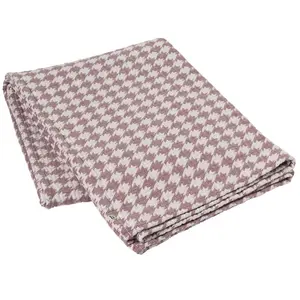 Broste Copenhagen Bernhardt plaid rouge - 50030229 pas cher